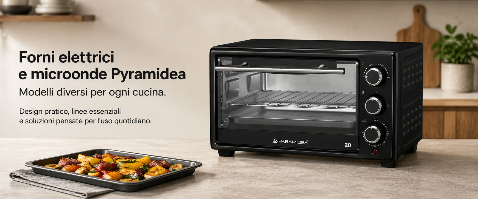 PYRAMIDEA Forno Elettrico 20 L Colore Bianco FO2008W