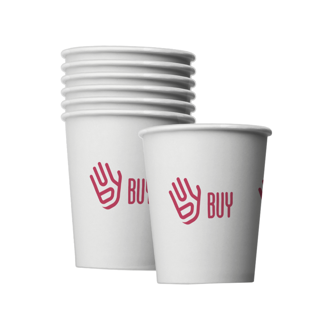 buybuy 1500 Bicchierini di Carta 210ml per Caffè Ecologici Biodegradabili Monouso Medi Asporto Bevande Calde BCH070