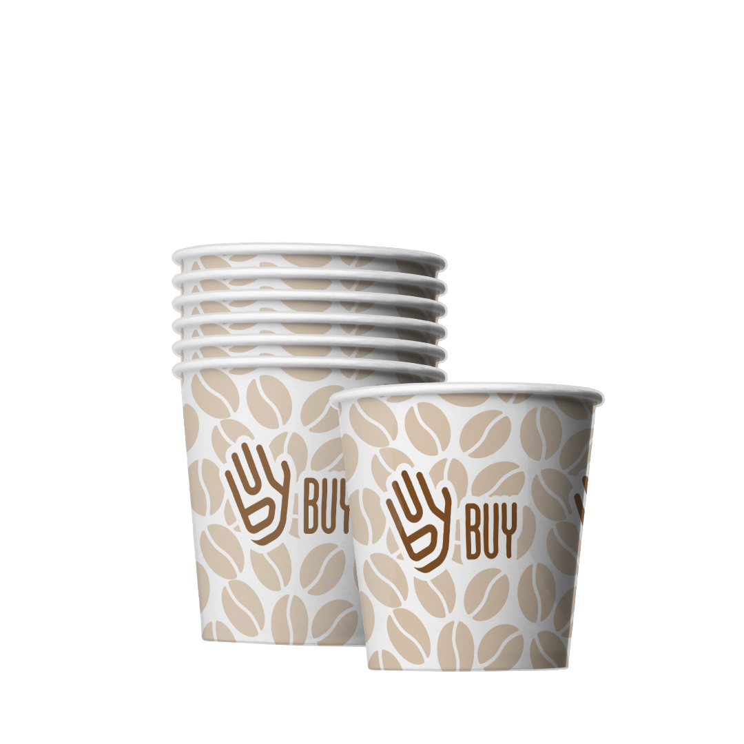 buybuy 1000 Bicchierini di Carta 75ml per Caffè Ecologici Biodegradabili Monouso Piccoli Asporto Bevande Calde BCH025