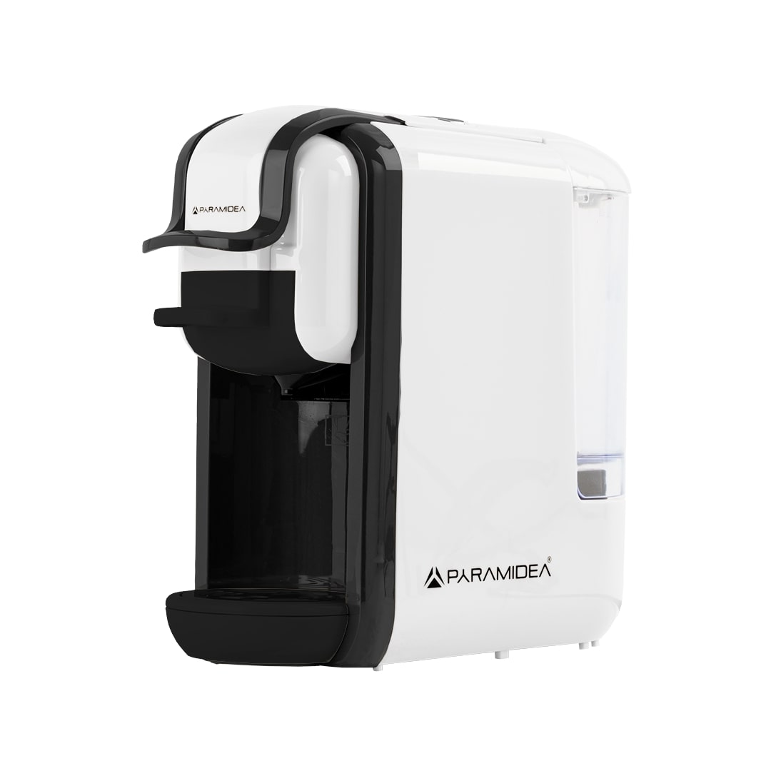 PYRAMIDEA Macchina per Caffè 3 in 1 Compatibile Nespresso Dolcegusto e Cialde Bevande Fredde da 0,6L Bianco