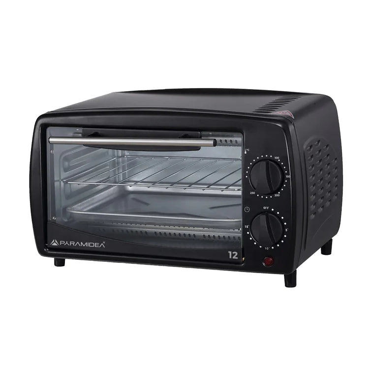 PYRAMIDEA Forno Elettrico Capacità 12 Litri 650 Watt con Timer Colore Nero