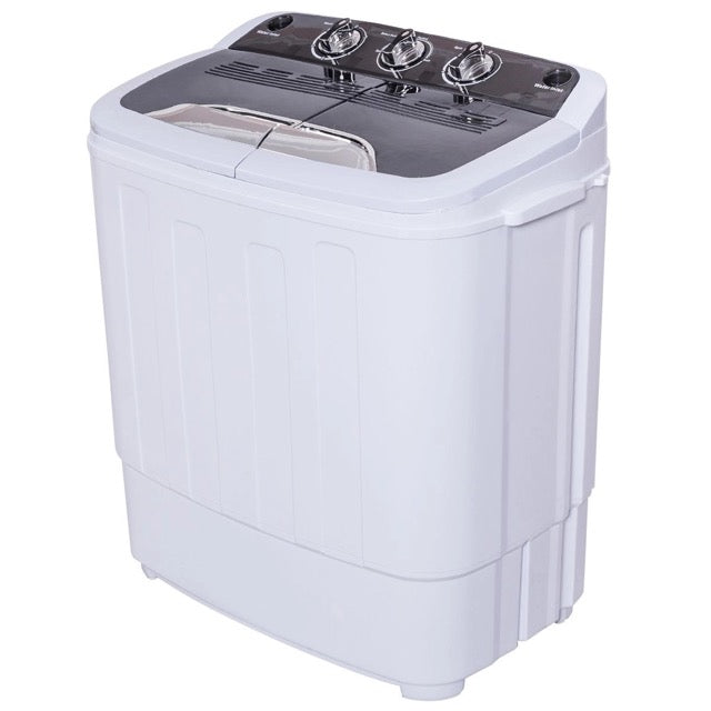 PYRAMIDEA Lavatrice Portatile da Campeggio Capacità 5 Kg Funzione Centrifuga Colore Bianco LC-501