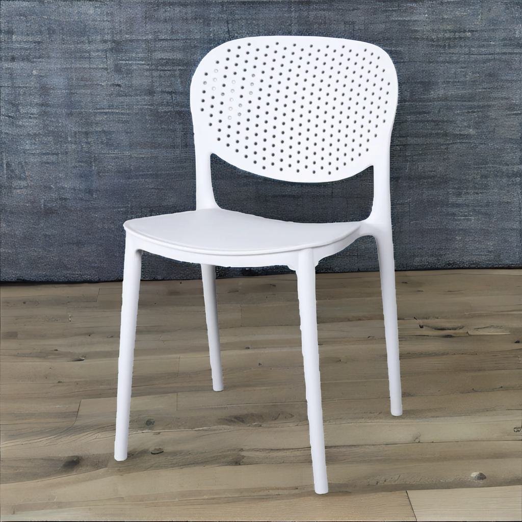 BUYBUY Kit 5 Sedie Torino in PP , robusta e moderna, impilabili Bianche KITTOR001W