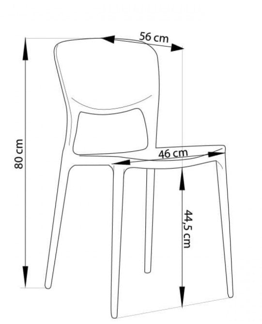 BUYBUY Kit 5 Sedie Torino in PP , robusta e moderna, impilabili Bianche KITTOR001W