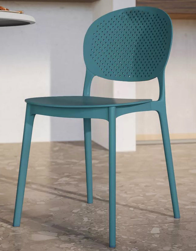 BUYBUY Kit 5 Sedie Torino in PP , robusta e moderna, impilabili Blu KITTOR001LB