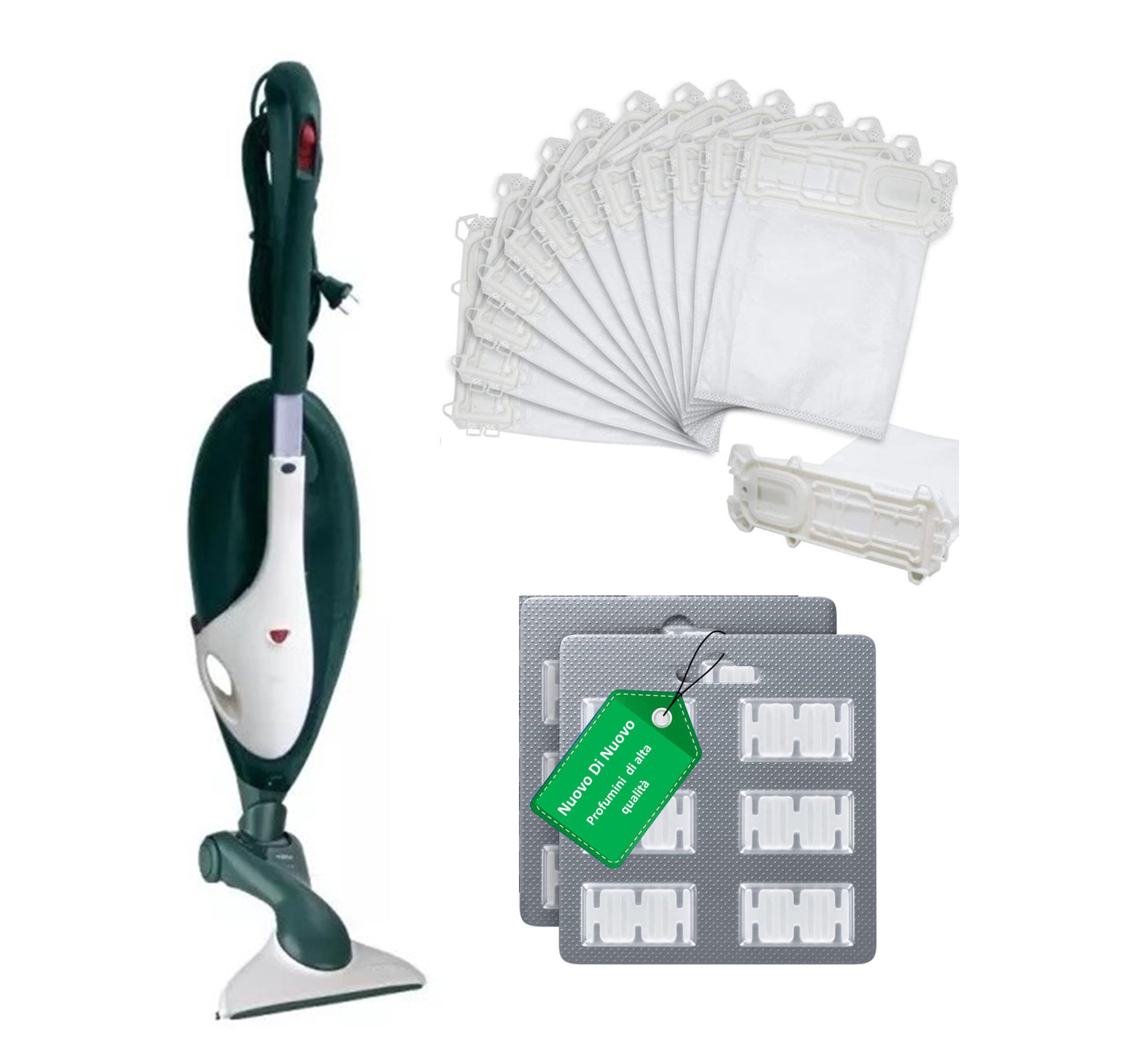 Kit 12 Sacchetti compatibili per Folletto VK135 MCS002B , 12 Profumi MCS009A
