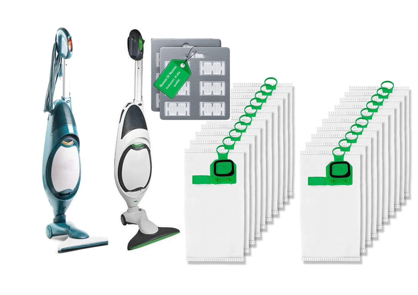 Kit 24 Sacchetti compatibili per Folletto VK140/150 MCS003B , 12 Profumi MCS009A