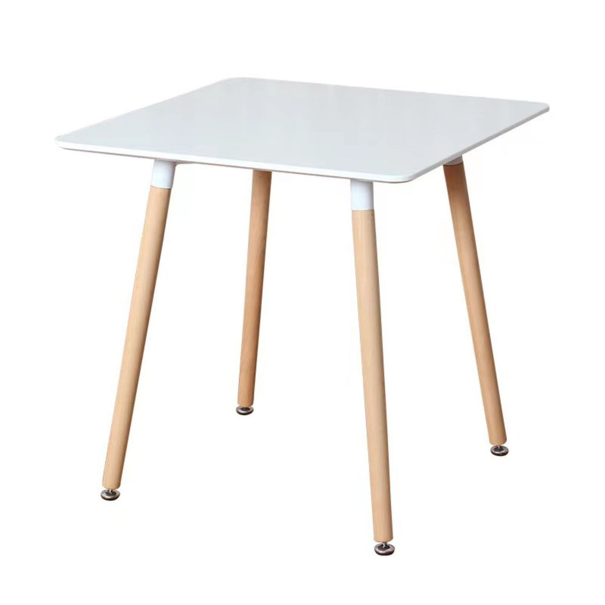 BUYBUY Tavolo in Legno 65 x 65 cm. con piedi in faggio Bianco con piedi in Faggio CMP001