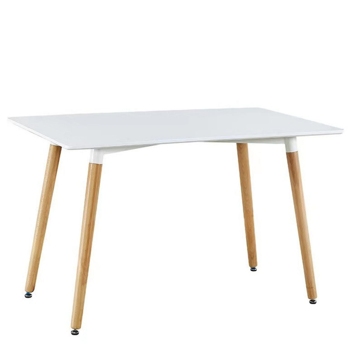 BUYBUY Tavolo in Legno 120 x 70 cm. con piedi in faggio Bianco con piedi in Faggio PGL001