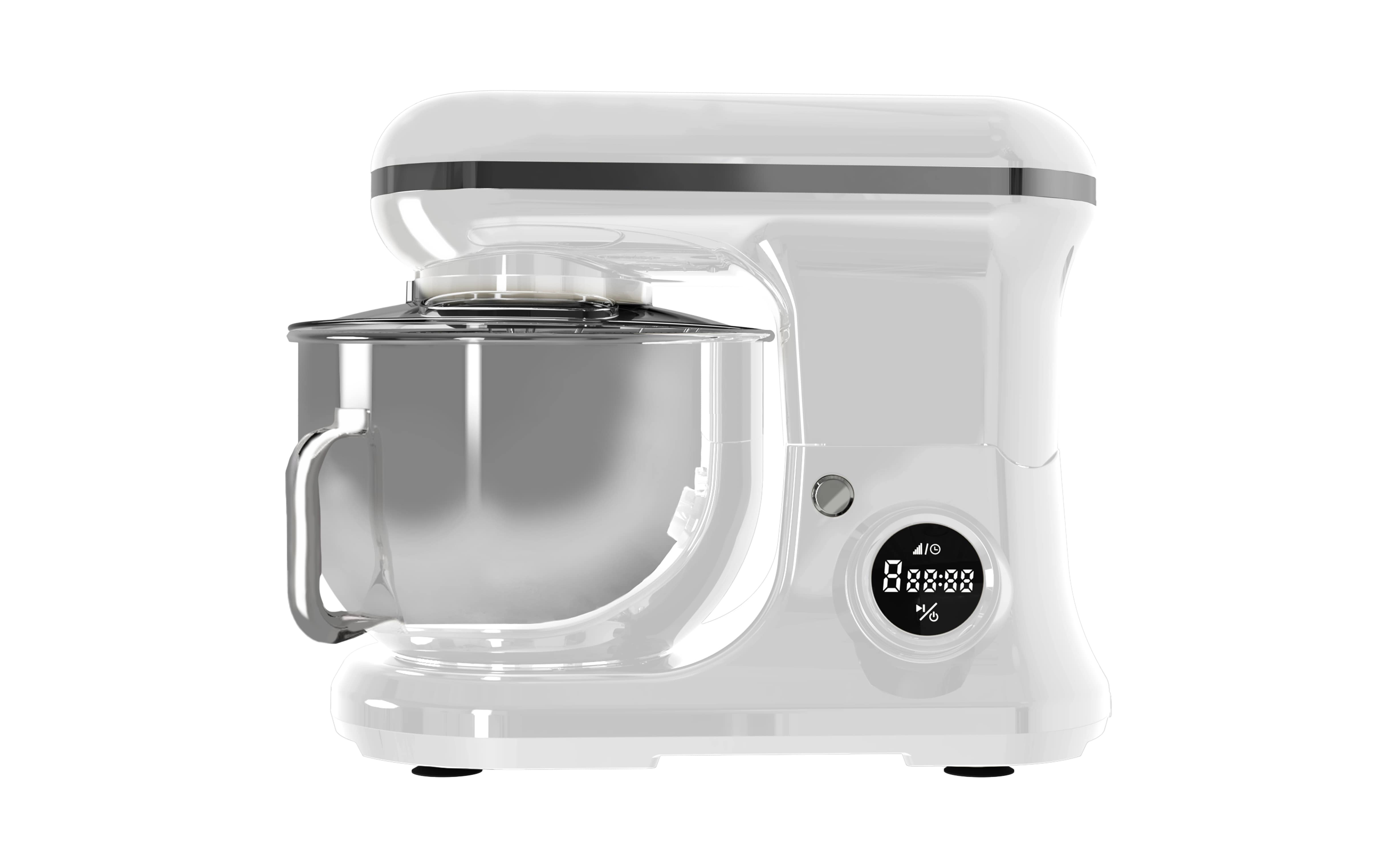 PYRAMIDEA Impastatrice con Display Digitale 8 velocità Testa Sollevabile 1200W con Funzione Pulse Capienza 5,2L Colore Bianco IP5200W