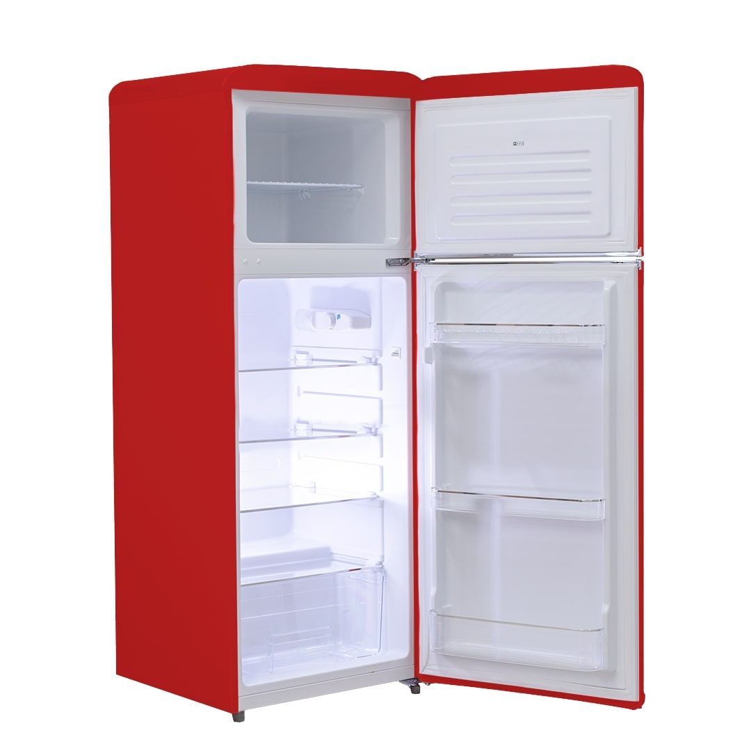 PYRAMIDEA Frigorifero Doppia Porta Ventilato 240 Litri Colore Rosso MAMBO2402R