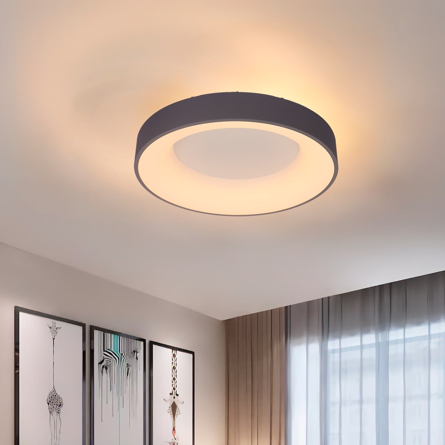 BUYBUY Lampadario LED 62W, Telecomando 2.4G, Luce Regolabile 1700lm BBLED005