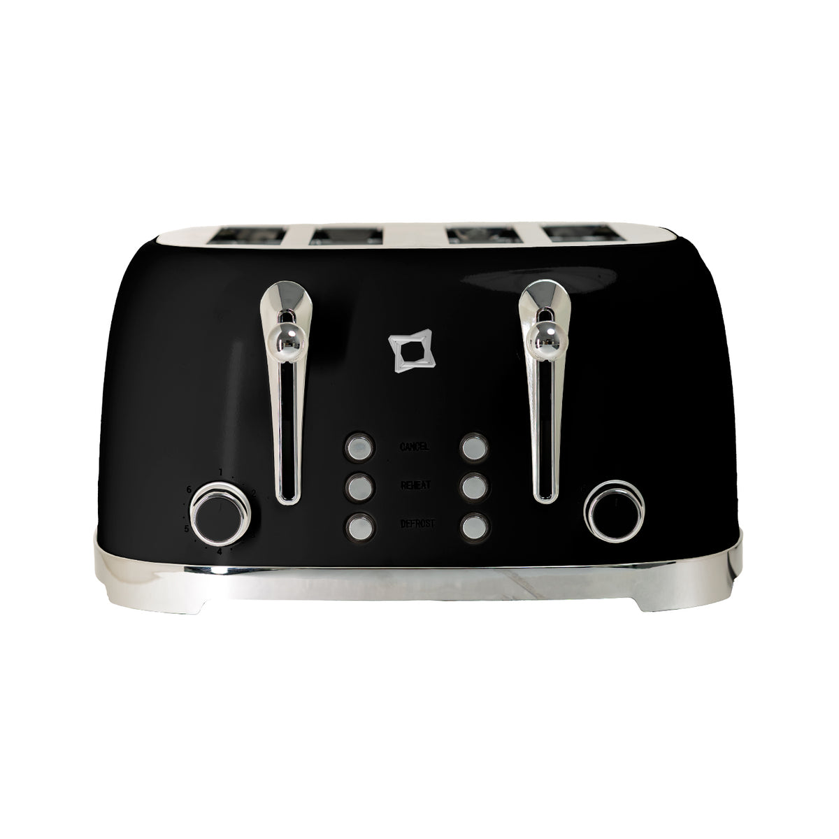 FIRST CLASS TOSTAPANE Nero doppio Stile Vintage con Corpo in Acciaio