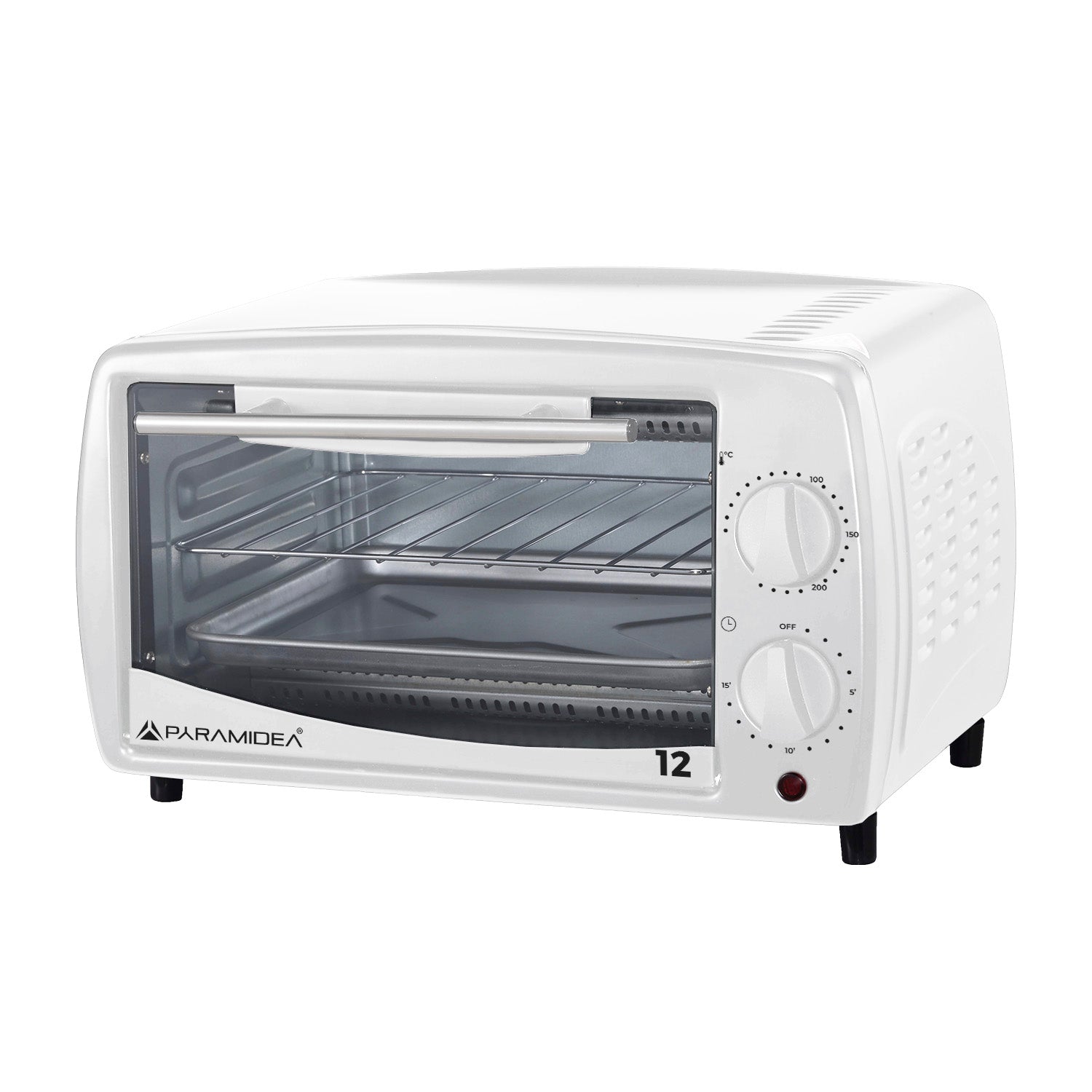 PYRAMIDEA Forno Elettrico Capacità 12 Litri 650 Watt con Timer Colore Bianco