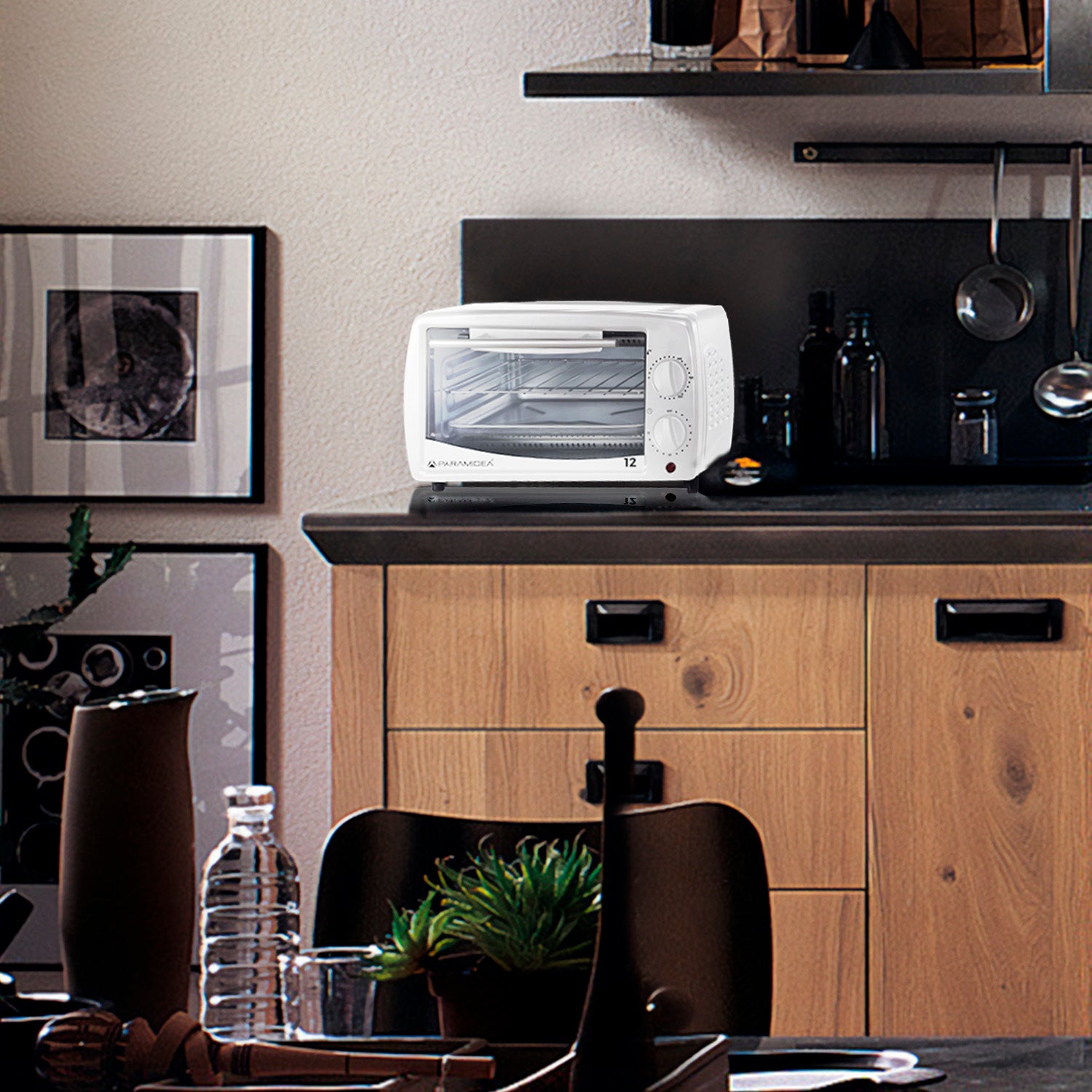 PYRAMIDEA Forno Elettrico Capacità 12 Litri 650 Watt con Timer Colore Bianco