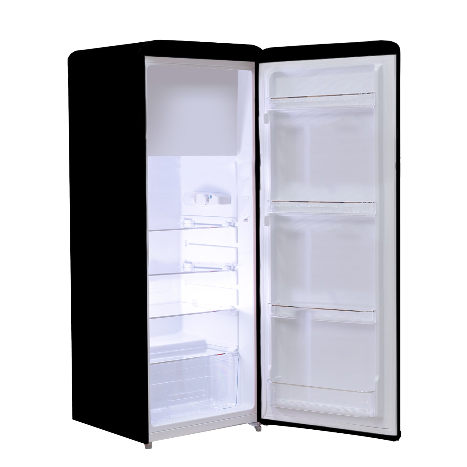 PYRAMIDEA Frigorifero Singola Porta Ventilato 240 Litri Colore Nero Satinato MAMBO2401B