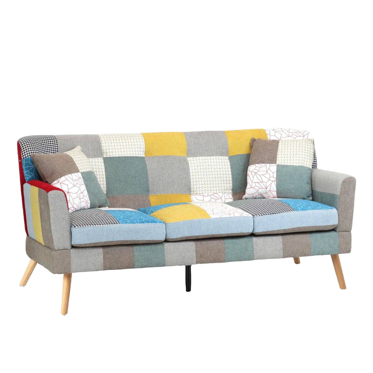 buybuy Divano 3 Posti Modello Primavera Rivestimento Stoffa Stile Patchwork PRI190
