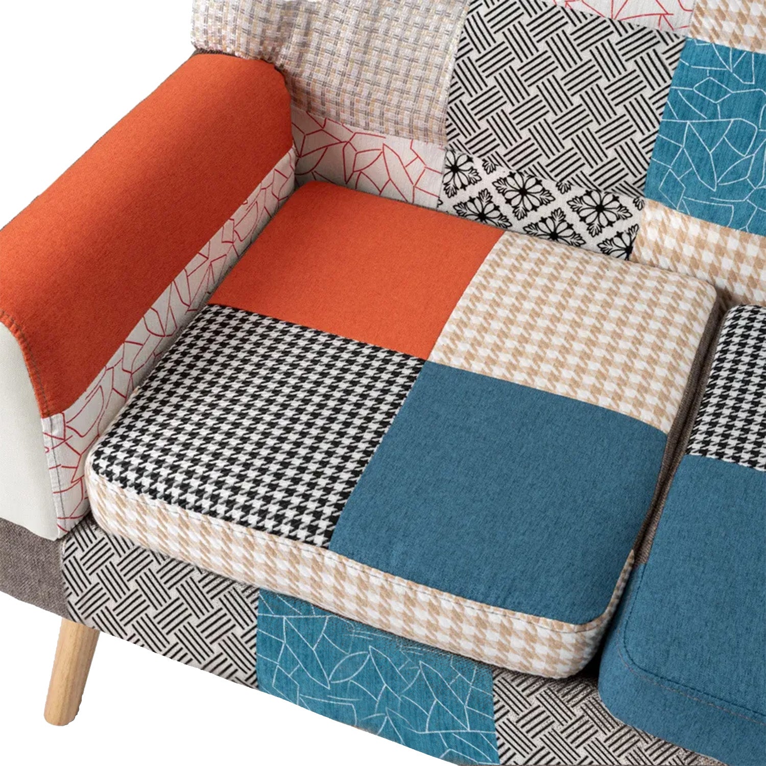 buybuy Divano 3 Posti Modello Primavera Rivestimento Stoffa Stile Patchwork PRI190