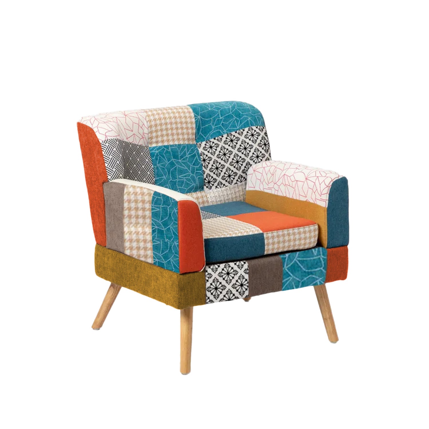 buybuy Divano Monoposto Modello Primavera Rivestimento Stoffa Stile Patchwork PRI75