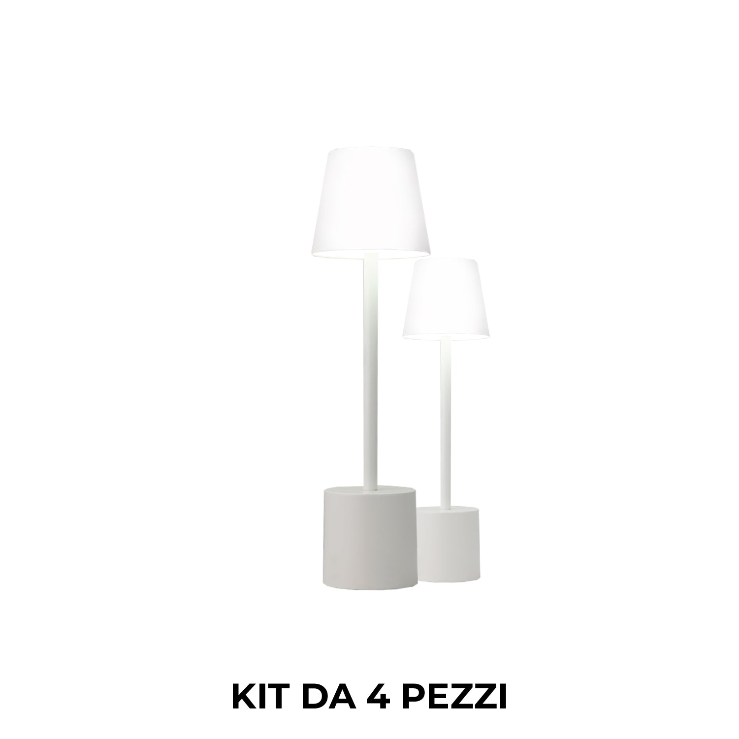 Pyramidea Kit 4 Lampade da Tavolo Acriliche LRP09AC