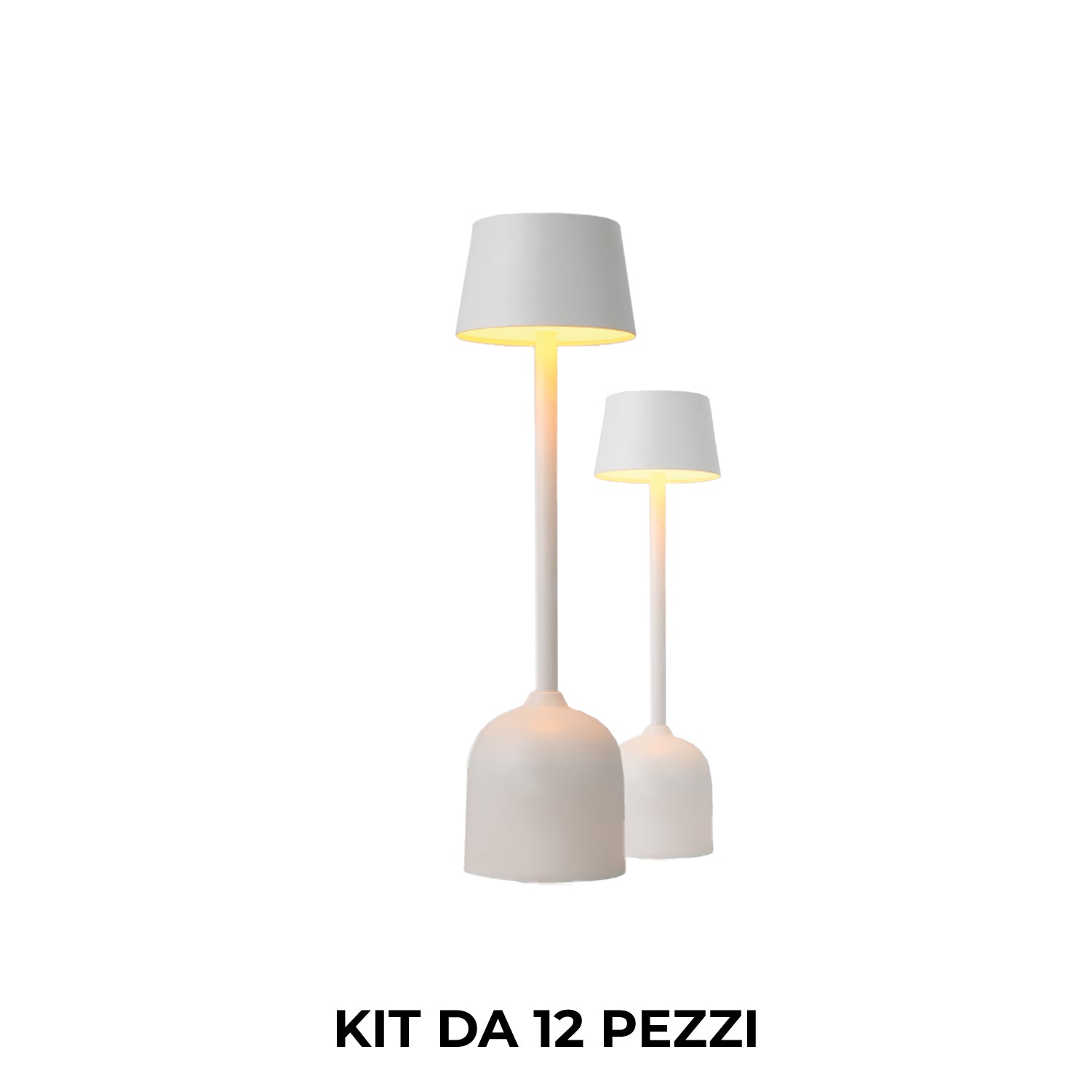 Pyramidea Kit 12 Lampade da Tavolo Colore Bianco LRP10B
