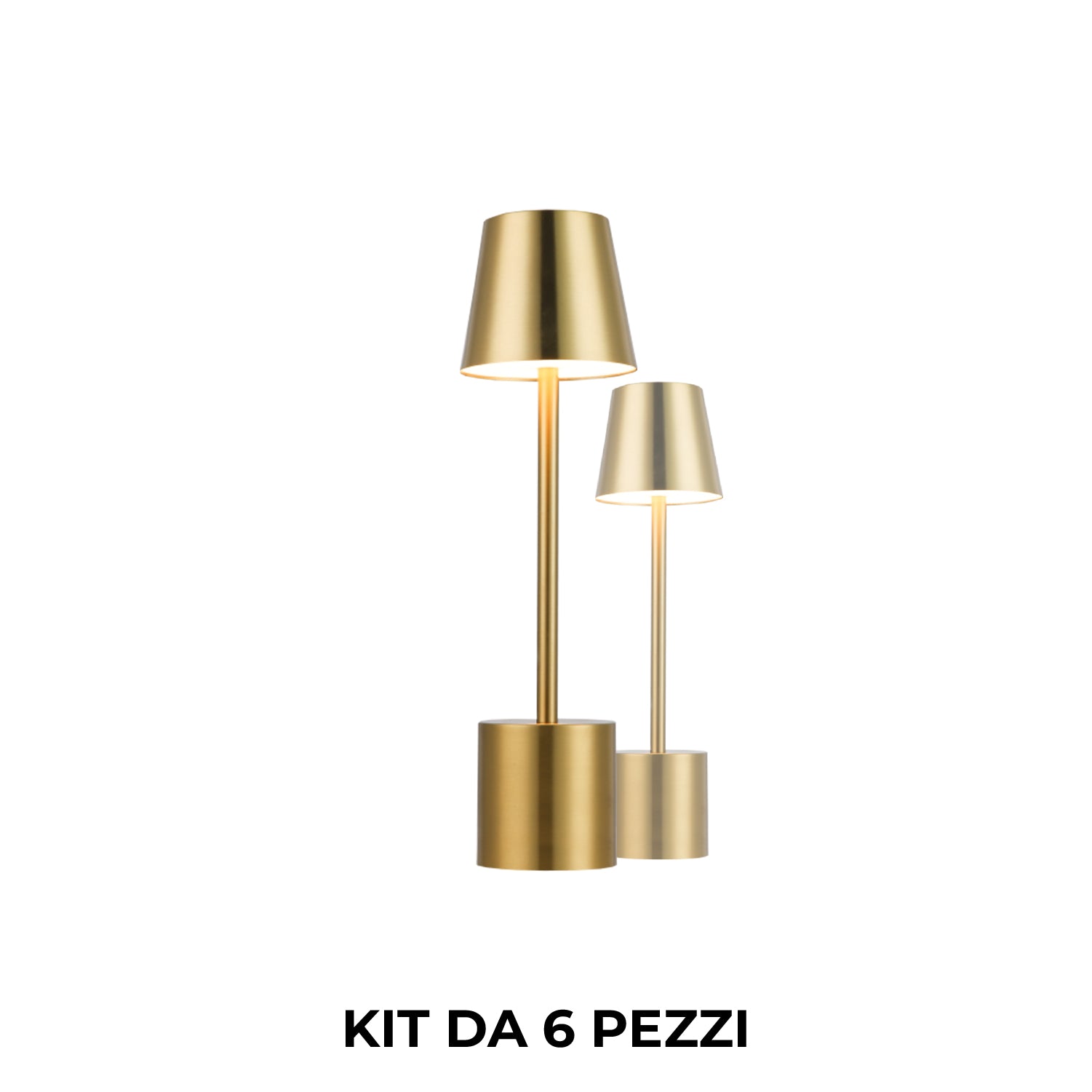 Pyramidea Kit 6 Lampade da Tavolo Colore Gold LRP11G
