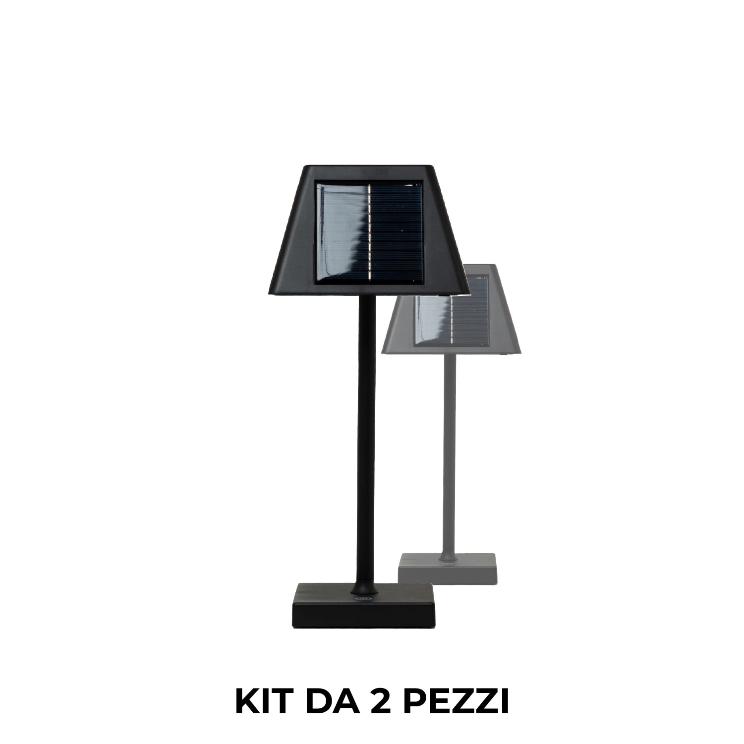 Pyramidea Kit 2 Lampade Solari da Tavolo Colore Nero LRS10B