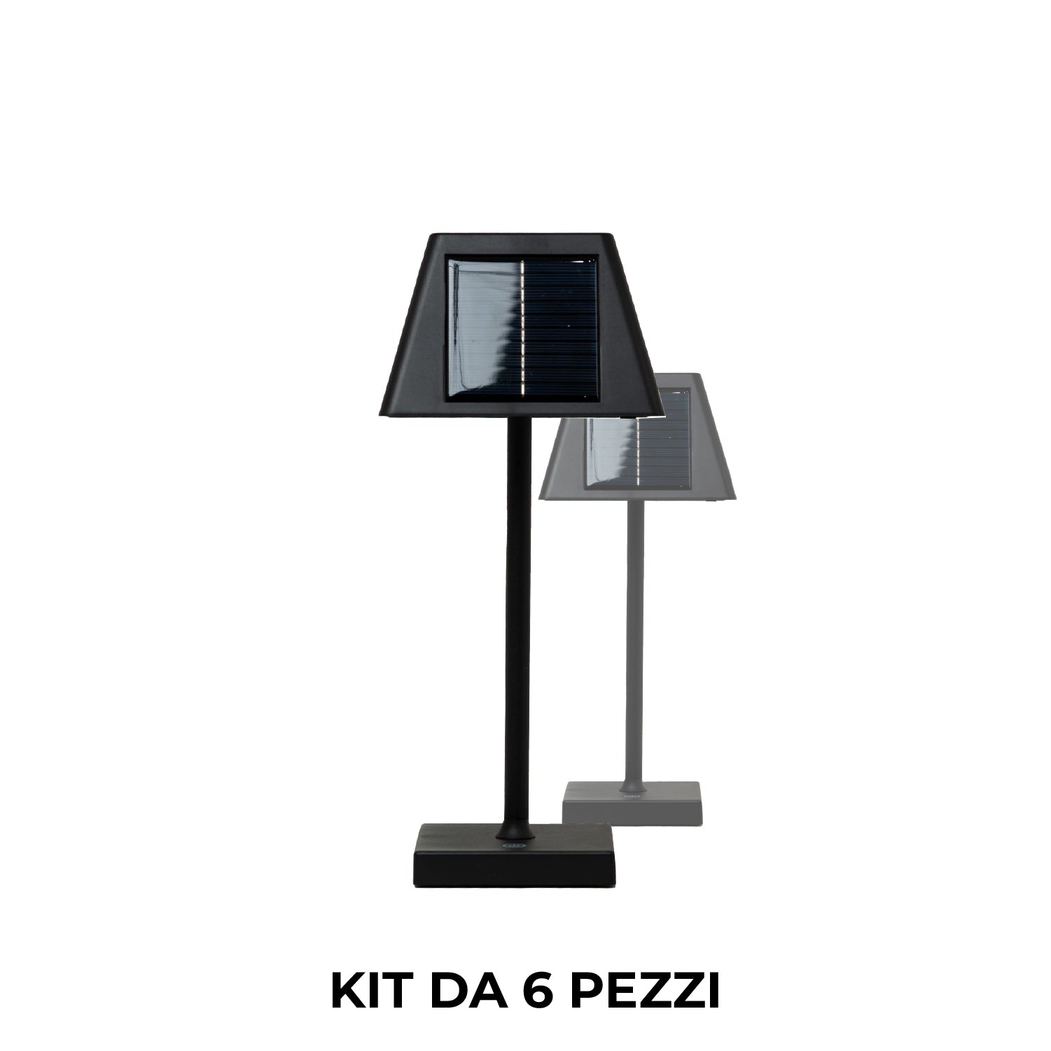 Pyramidea Kit 6 Lampade Solari da Tavolo Colore Nero LRS10B