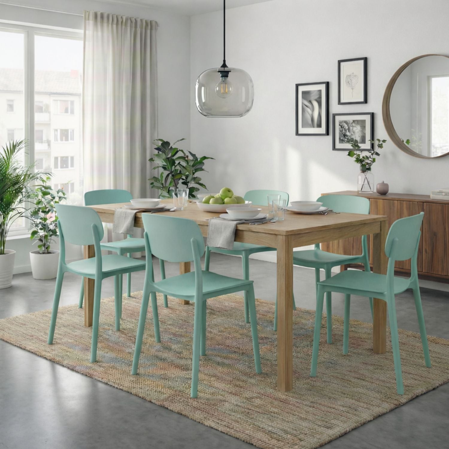 buybuy Sedia Catania Colore Verde Acqua CTN12WG