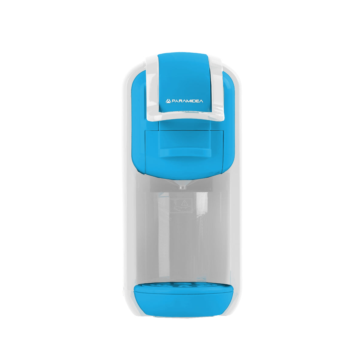 PYRAMIDEA Macchina per Caffè 3 in 1 Compatibile Nespresso Dolcegusto e Cialde Bevande Fredde da 0,6L Azzura e Bianca
