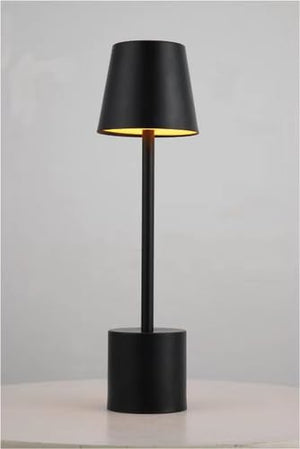 PYRAMIDEA Lampada Nera da Tavolo Senza Fili Ricaricabile con Presa USB, 3 Luci Led Diversa Intensità LRP11N