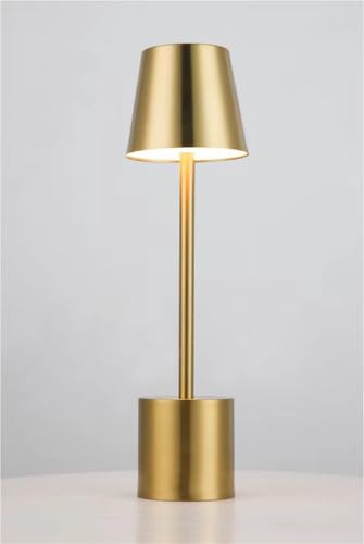 PYRAMIDEA Lampada Oro da Tavolo Senza Fili Ricaricabile con Presa USB, 3 Luci Led Diversa Intensità LRP11G