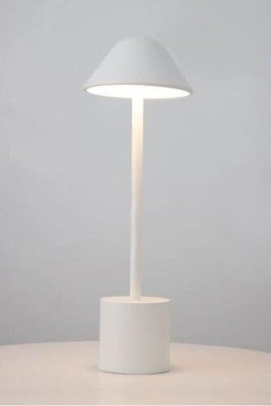 PYRAMIDEA Lampada Bianca da Tavolo Senza Fili Ricaricabile con Presa USB, 3 Luci Led Diversa Intensità LRP12B