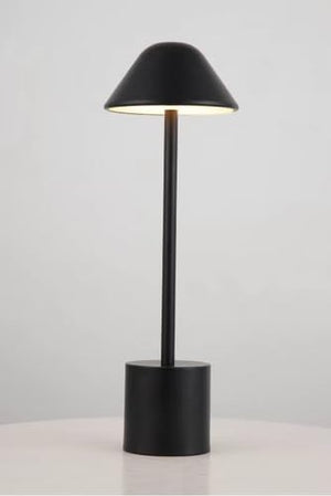 PYRAMIDEA Lampada Nera da Tavolo Senza Fili Ricaricabile con Presa USB, 3 Luci Led Diversa Intensità LRP12N