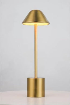 PYRAMIDEA Lampada Oro da Tavolo Senza Fili Ricaricabile con Presa USB, 3 Luci Led Diversa Intensità LRP12G