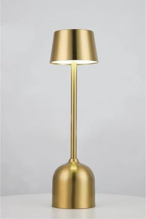 PYRAMIDEA Lampada Oro da Tavolo Senza Fili Ricaricabile con Presa USB, 3 Luci Led Diversa Intensità LRP10G