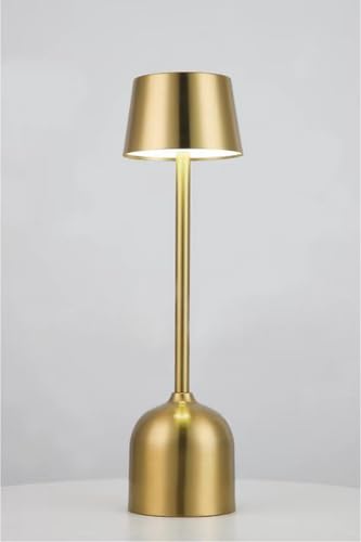 PYRAMIDEA Lampada Oro da Tavolo Senza Fili Ricaricabile con Presa USB, 3 Luci Led Diversa Intensità LRP10G