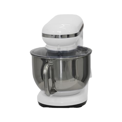 PYRAMIDEA Impastatrice con Display Digitale  8 velocità Testa Sollevabile 1200W con  Funzione Pulse Capienza 5,2L Colore Bianco IP5200W