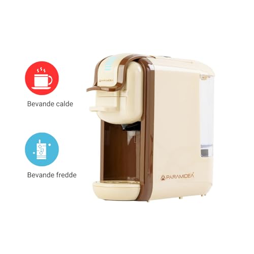 PYRAMIDEA Macchina per Caffè 3 in 1 Digitale Compatibile con Nespresso Dolcegusto e Cialde Bevande Fredde da 0,6L Caffè Latte ICP311CMPLUS