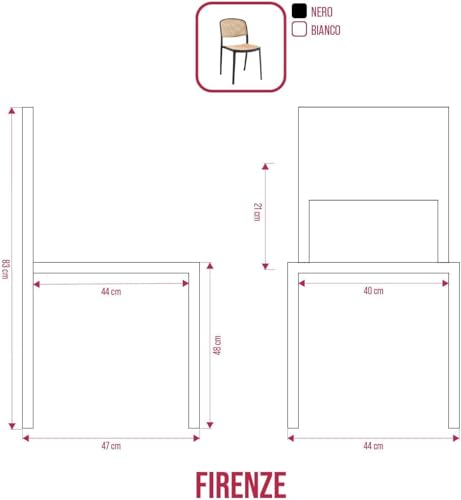 BUYBUY Sedia Arredamento da Interno Firenze Colore Bianco FIE001W