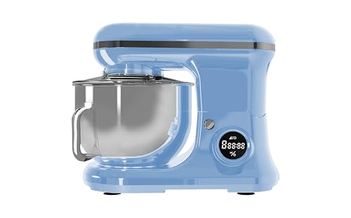 PYRAMIDEA Impastatrice con Display Digitale  8 velocità Testa Sollevabile 1200W con  Funzione Pulse Capienza 5,2L Colore Azzurro IP5200LB