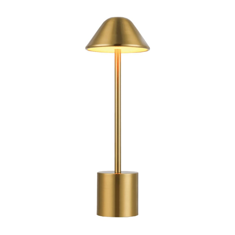 PYRAMIDEA Lampada Oro da Tavolo Senza Fili Ricaricabile con Presa USB, 3 Luci Led Diversa Intensità LRP12G
