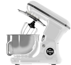 PYRAMIDEA Impastatrice con Display Digitale  8 velocità Testa Sollevabile 1200W con  Funzione Pulse Capienza 5,2L Colore Bianco IP5200W