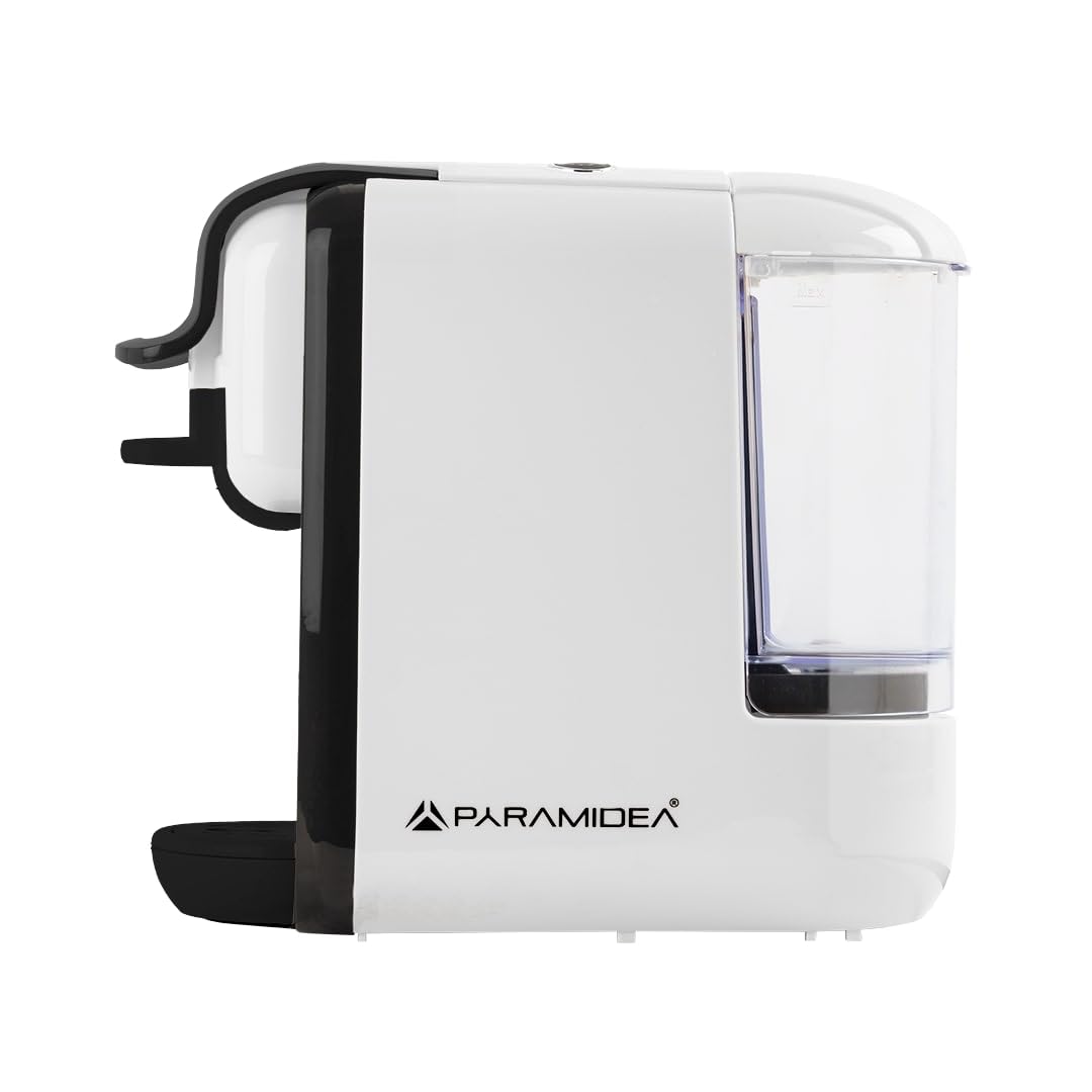 PYRAMIDEA Macchina per Caffè  3 in 1 Compatibile Nespresso Dolcegusto e Cialde Bevande Fredde da 0,6L Bianco