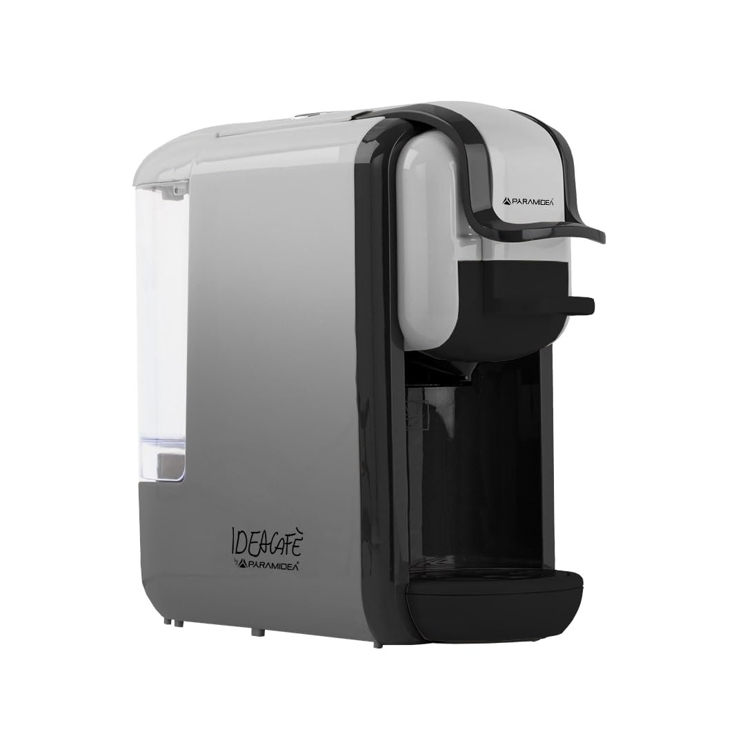PYRAMIDEA Macchina per Caffè  3 in 1 Compatibile Nespresso Dolcegusto e Cialde Bevande Fredde da 0,6L Silver