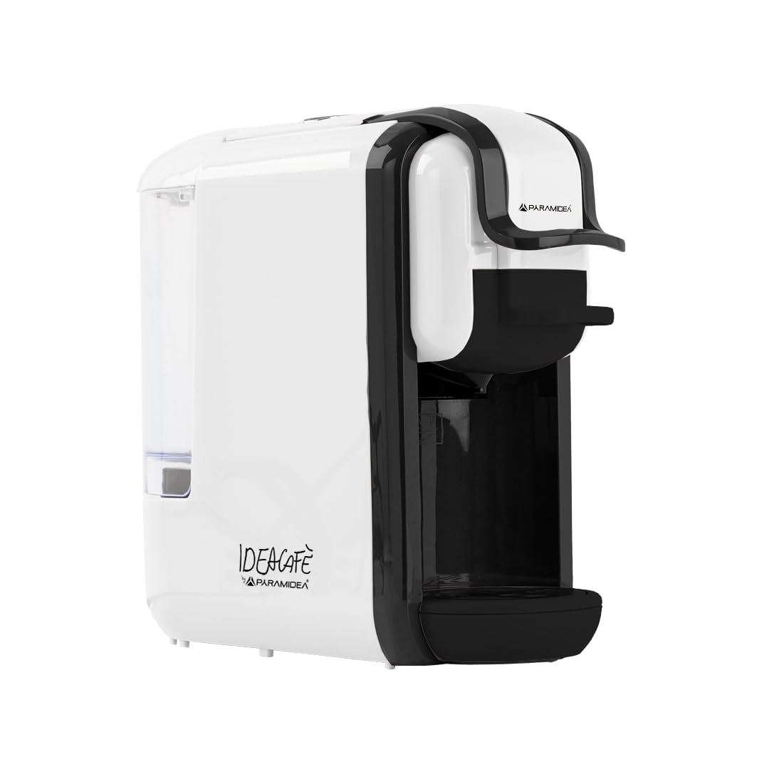 PYRAMIDEA Macchina per Caffè  3 in 1 Compatibile Nespresso Dolcegusto e Cialde Bevande Fredde da 0,6L Bianco