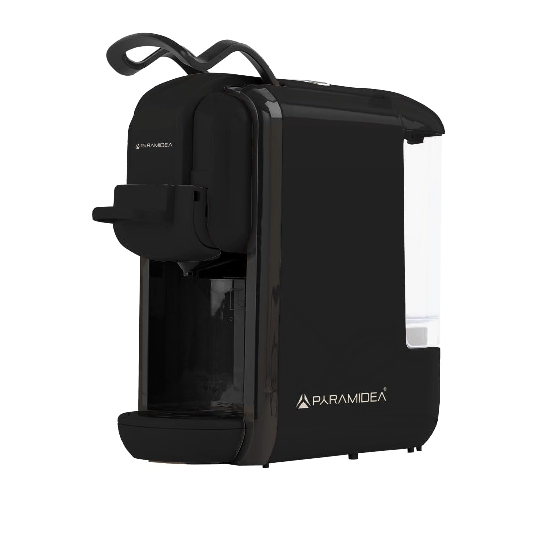 PYRAMIDEA Macchina per Caffè  3 in 1 Compatibile Nespresso Dolcegusto e Cialde Bevande Fredde da 0,6L Nero