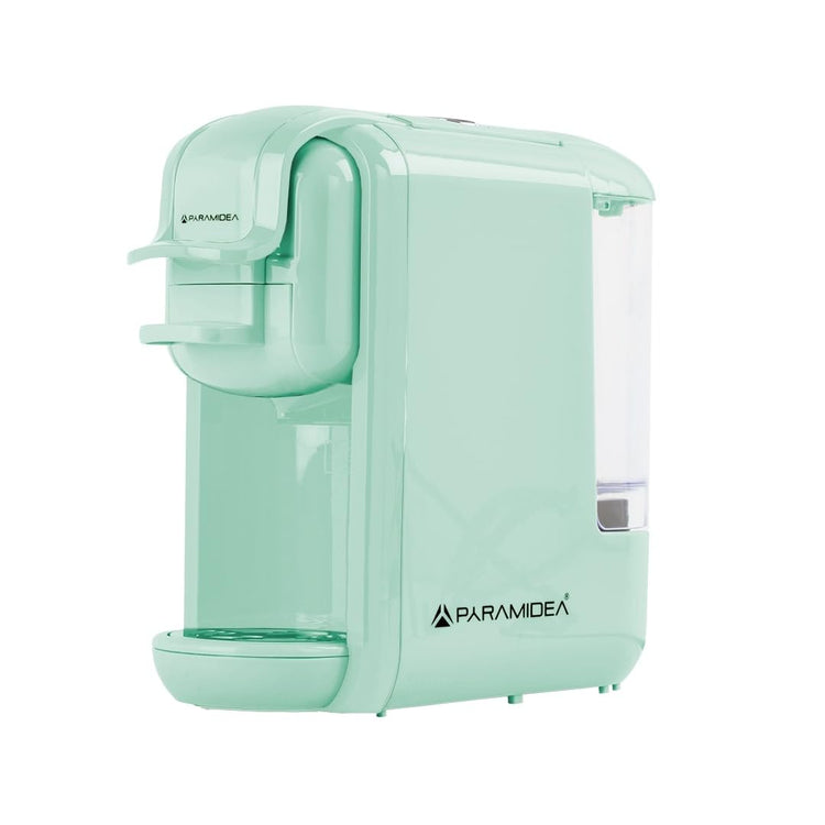 PYRAMIDEA Macchina per Caffè  3 in 1 Compatibile Nespresso Dolcegusto e Cialde Bevande Fredde da 0,6L Verde