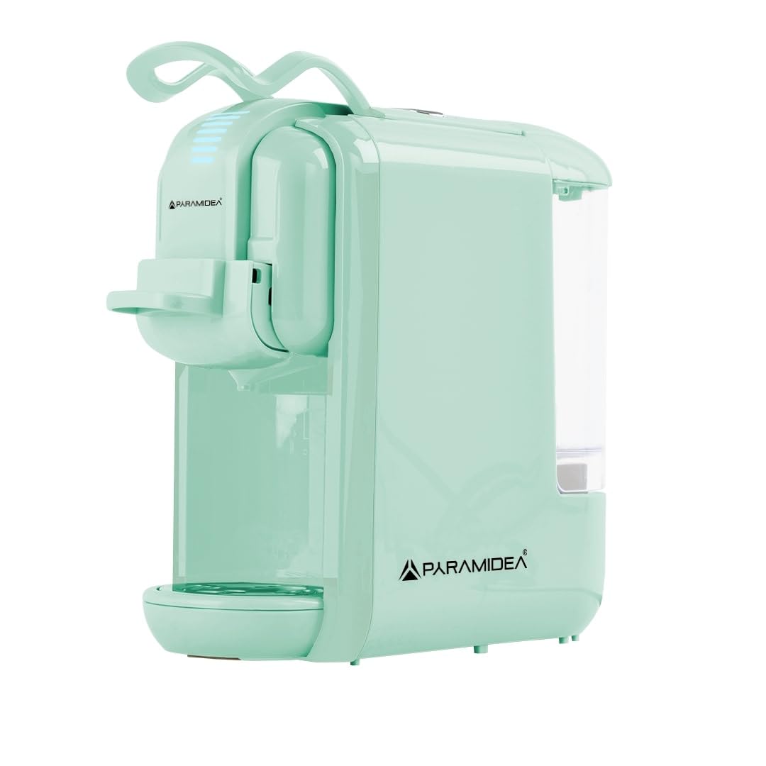 PYRAMIDEA Macchina per Caffè 3 in 1 Digitale Compatibile con Nespresso Dolcegusto e Cialde Bevande Fredde da 0,6L Verde ICP311GPLUS