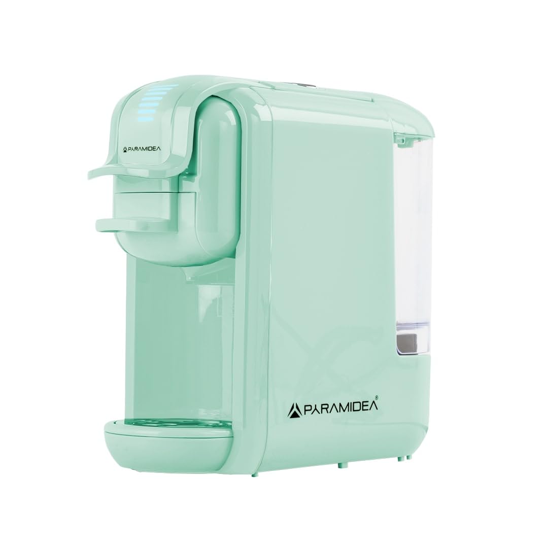 PYRAMIDEA Macchina per Caffè 3 in 1 Digitale Compatibile con Nespresso Dolcegusto e Cialde Bevande Fredde da 0,6L Verde ICP311GPLUS